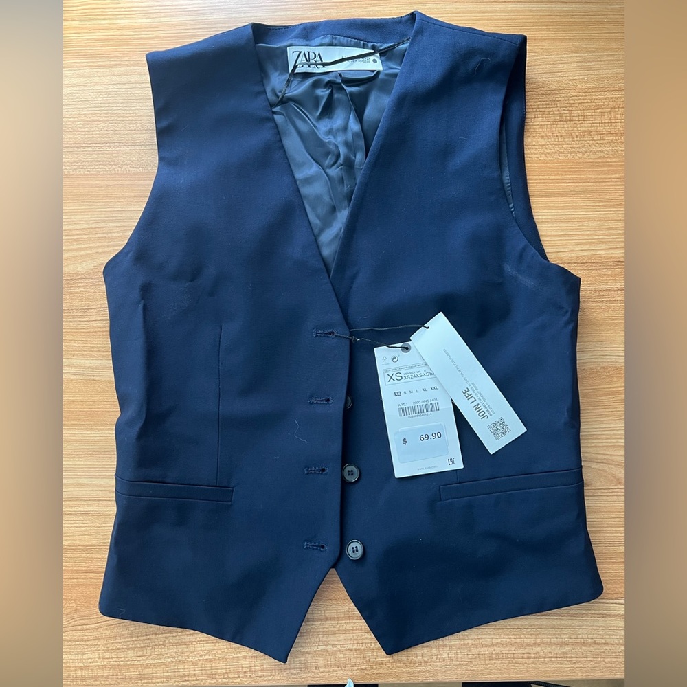 SOLD Zara navy blue vest